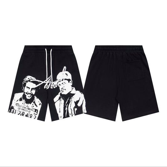 ASAALL Portrait Graphic Drawstring Shorts — hero