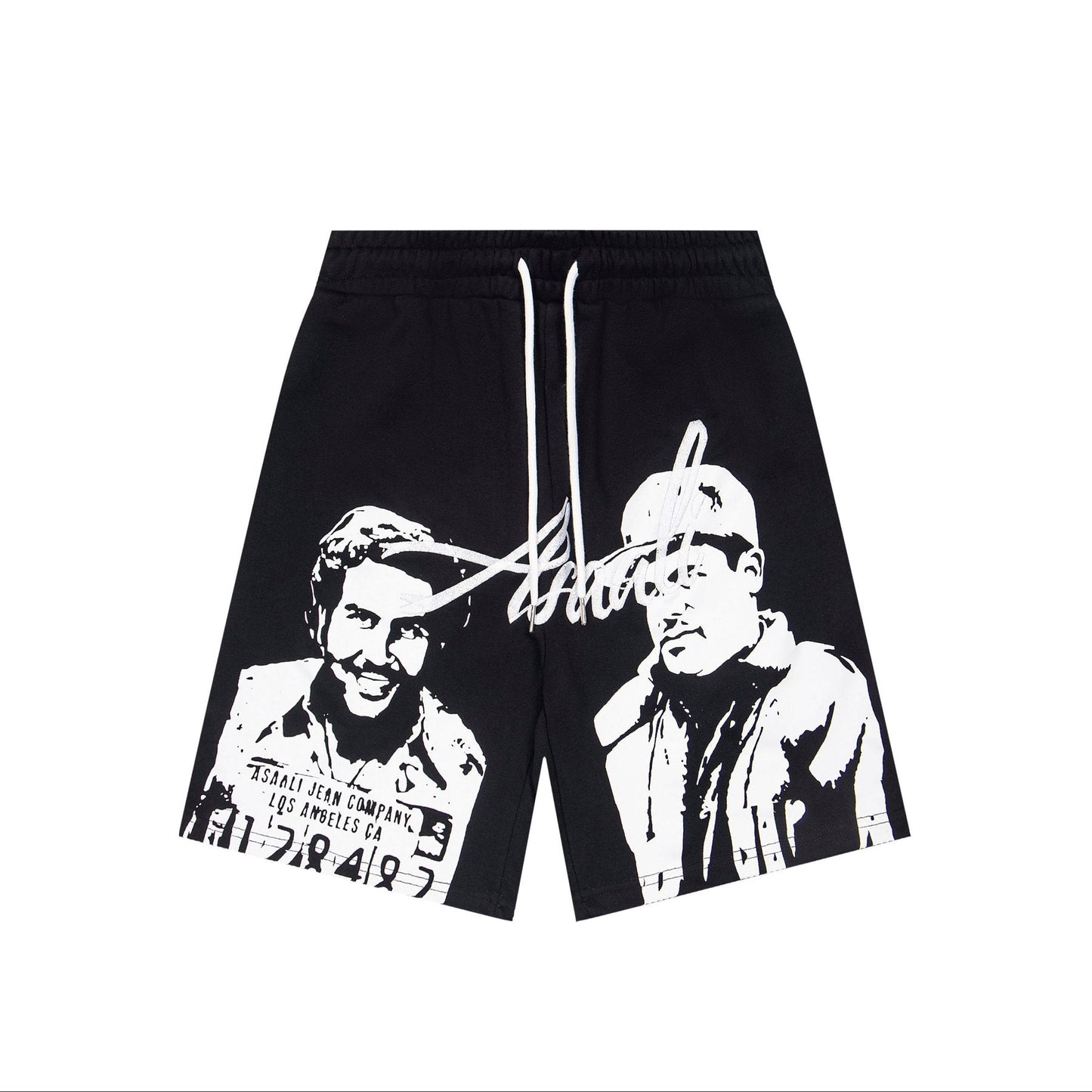 ASAALL Portrait Graphic Drawstring Shorts — front