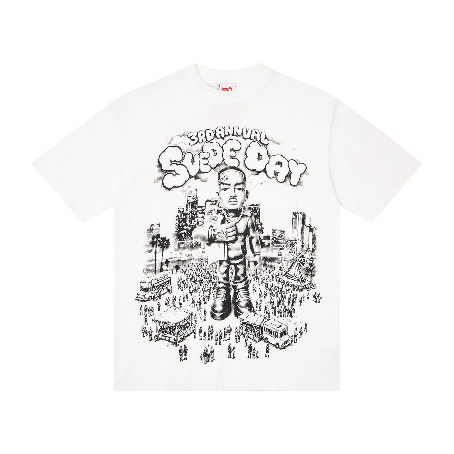 ASAALL White Black Front Graphic T-Shirt — hero