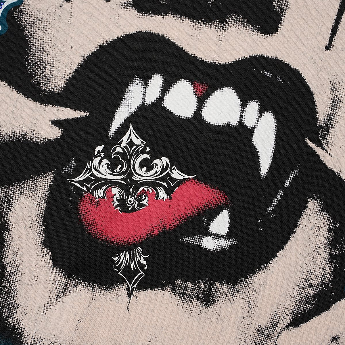 SAINT Rhinestone Graphic Short-Sleeve T-Shirt — detail