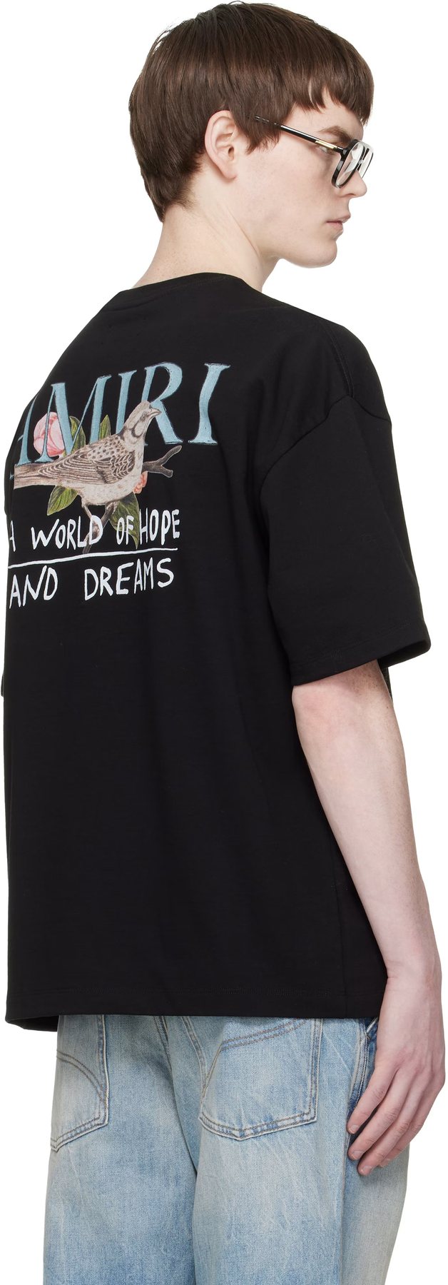 AMIRI Hope and Dreams Bird Graphic T-Shirt — context