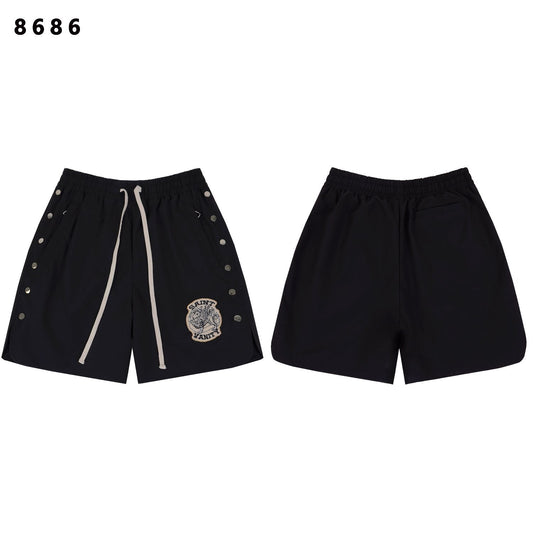 SAINT Vanity Embroidered Patch Shorts — hero