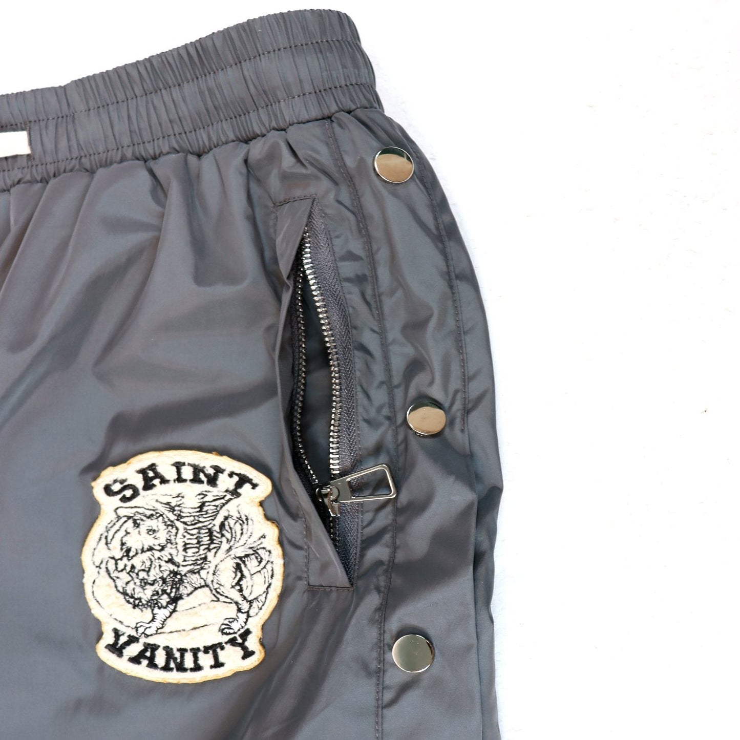 SAINT Vanity Patch Hooded Jacket & Snap-Pant Matching Set — detail