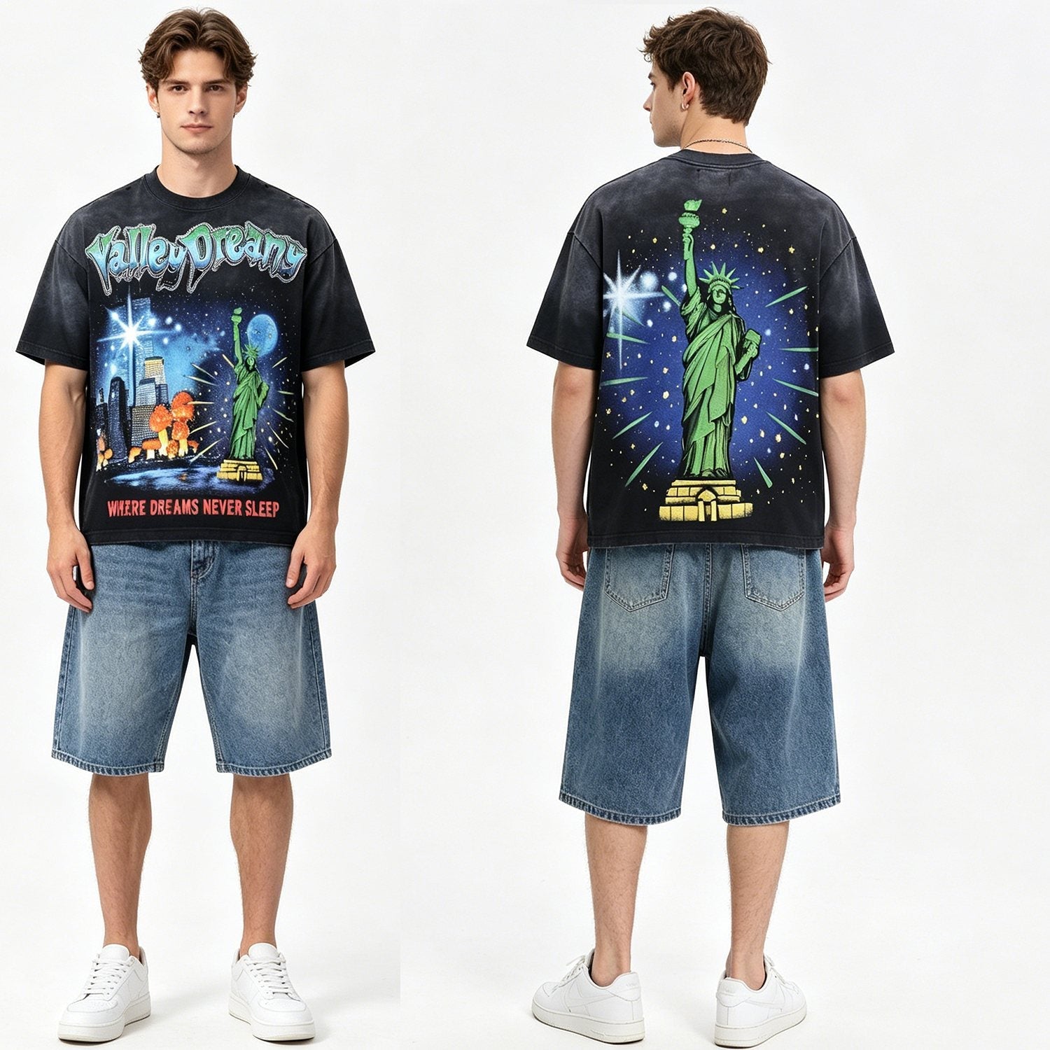 Valley Dreams Statue of Liberty Graphic T-Shirt — comparison