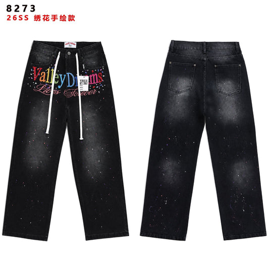 Valley Dreams Lives Forever Paint-Splatter Jeans — hero