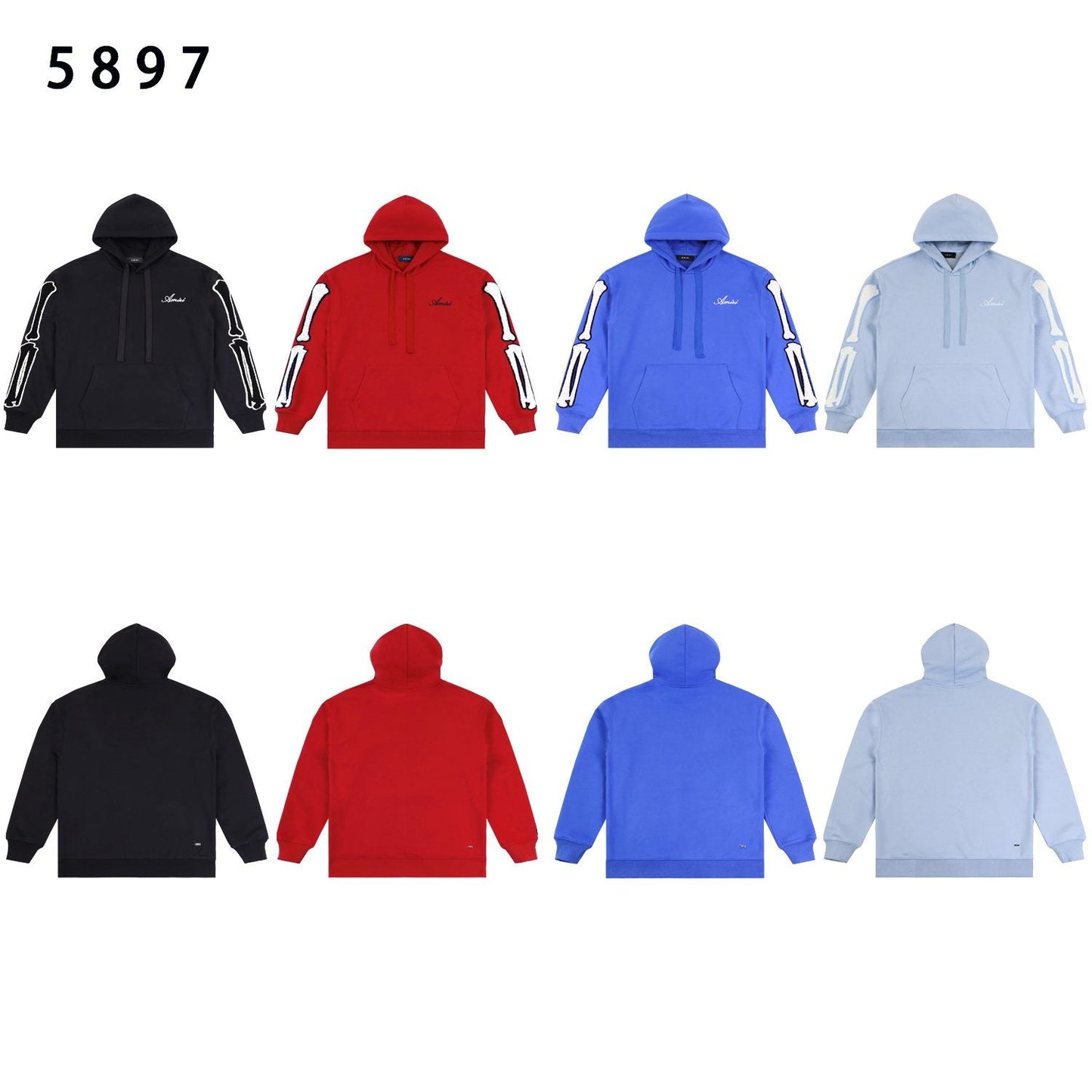 AMIRI Collegiate Bone Sleeve Graphic Hoodie — comparison