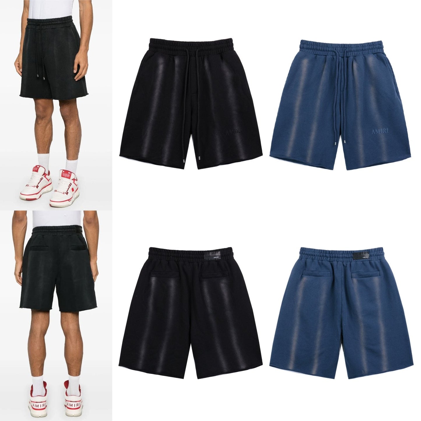 AMIRI Washed Embroidered T-Shirt & Shorts Set — comparison