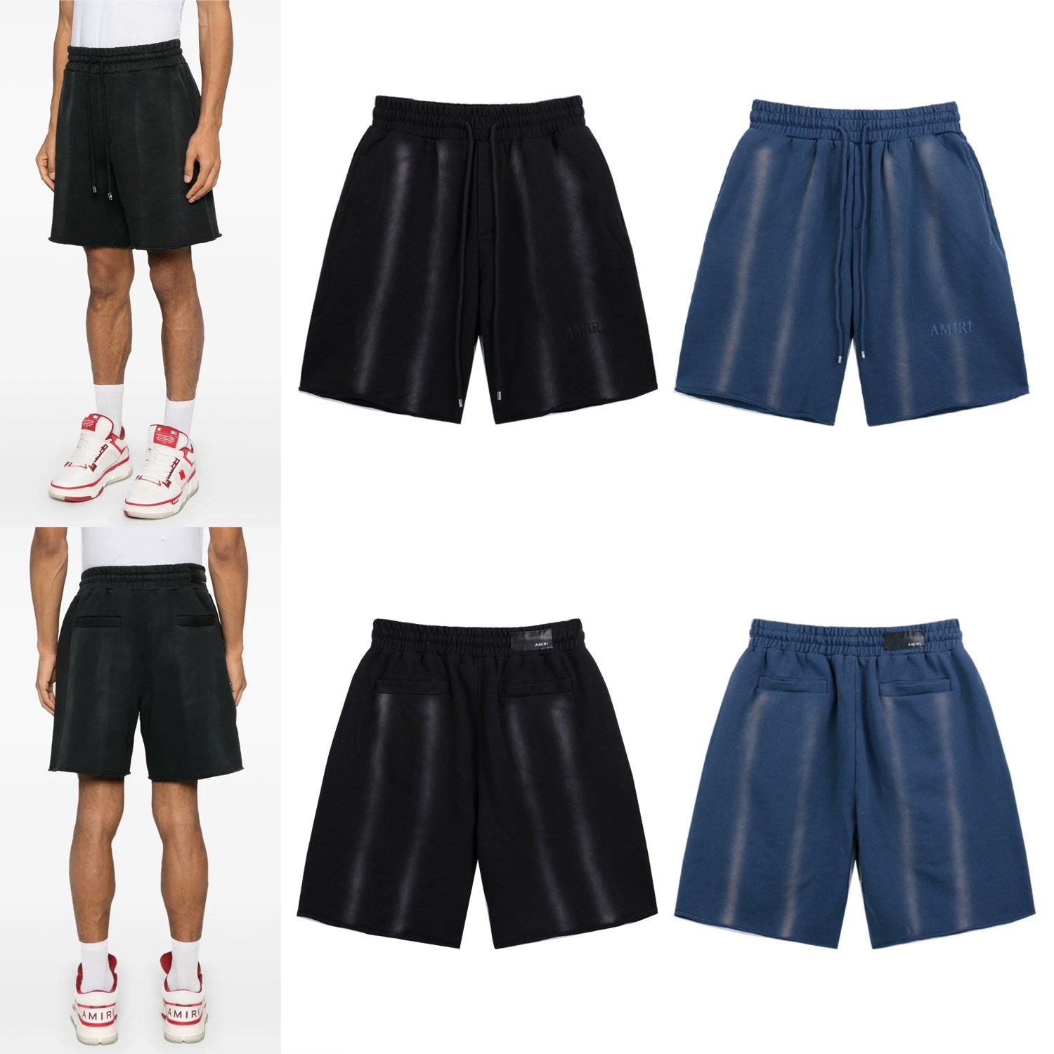 AMIRI Washed Embroidered T-Shirt & Shorts Set — comparison