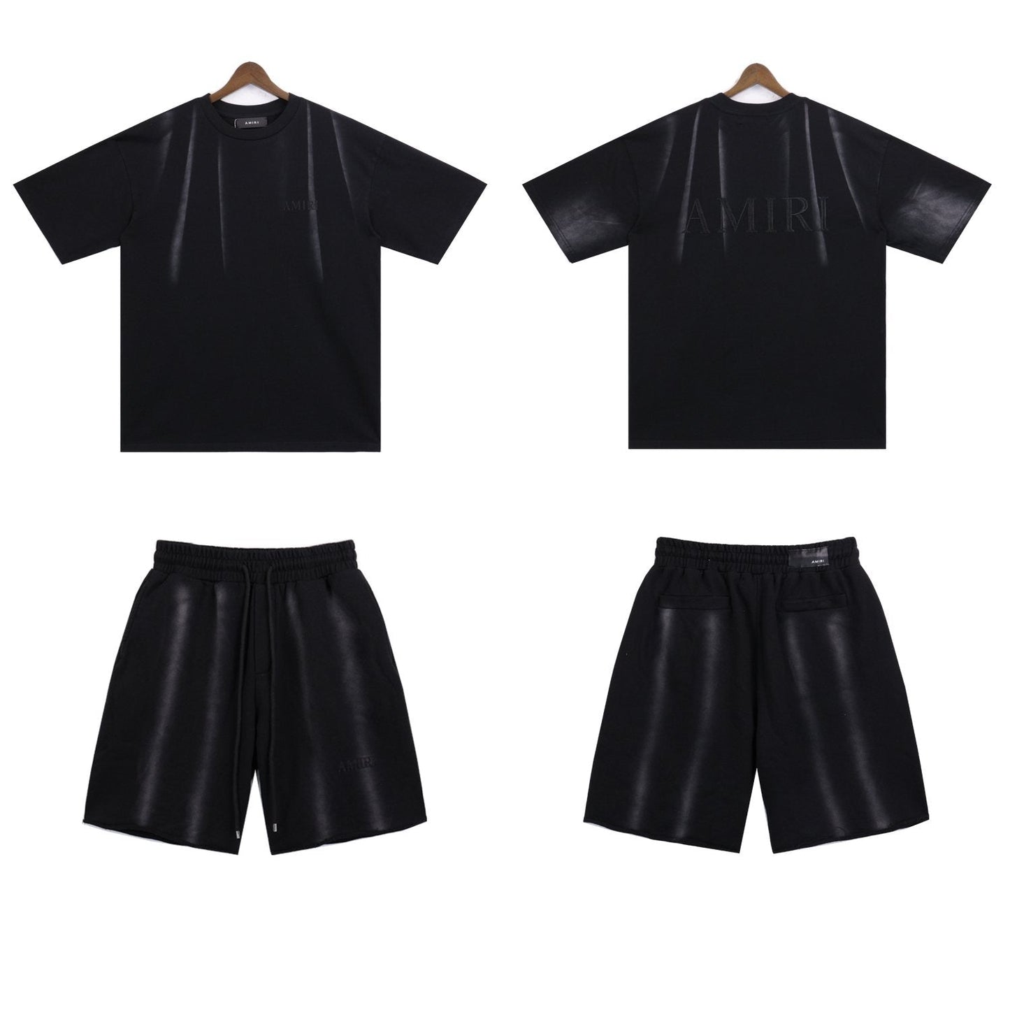 AMIRI Washed Embroidered T-Shirt & Shorts Set — hero