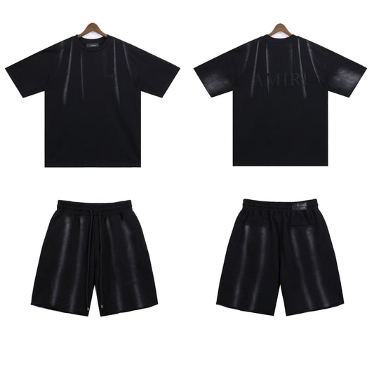 AMIRI Washed Embroidered T-Shirt & Shorts Set — hero