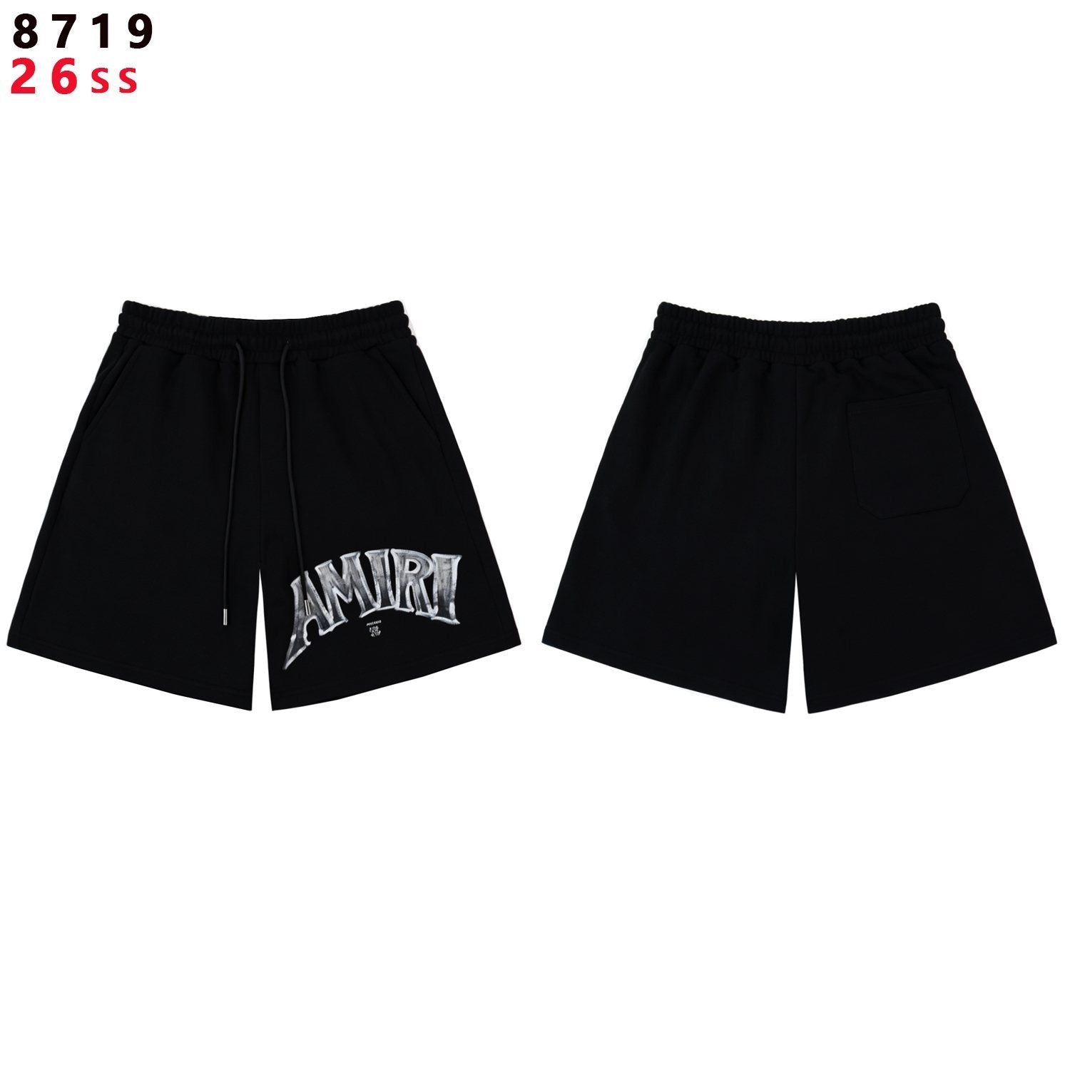 AMIRI Metallic Letter Graphic T-Shirt & Shorts Set — front