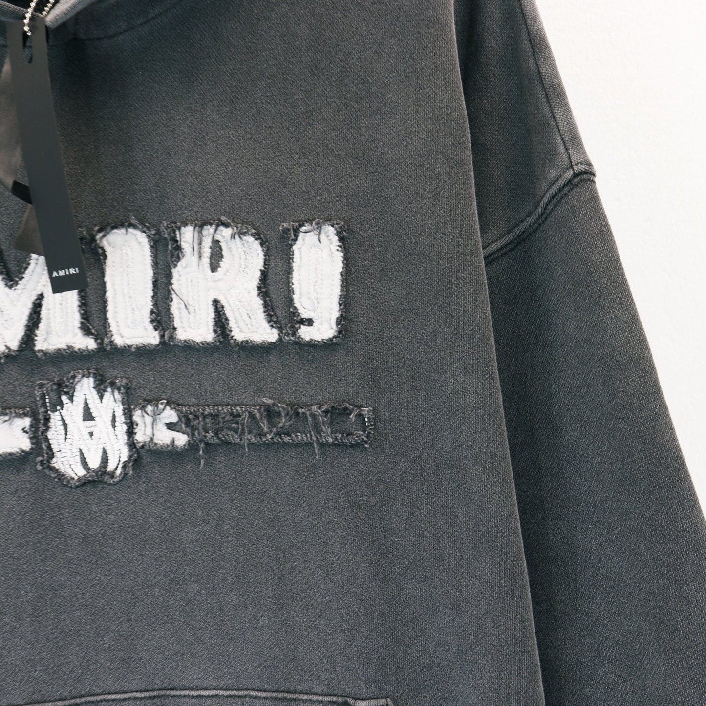 AMIRI Washed Dark Gray Graphic Hoodie — detail