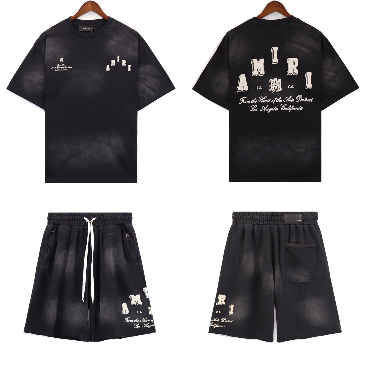 AMIRI Washed Graphic T-Shirt & Shorts Set — hero