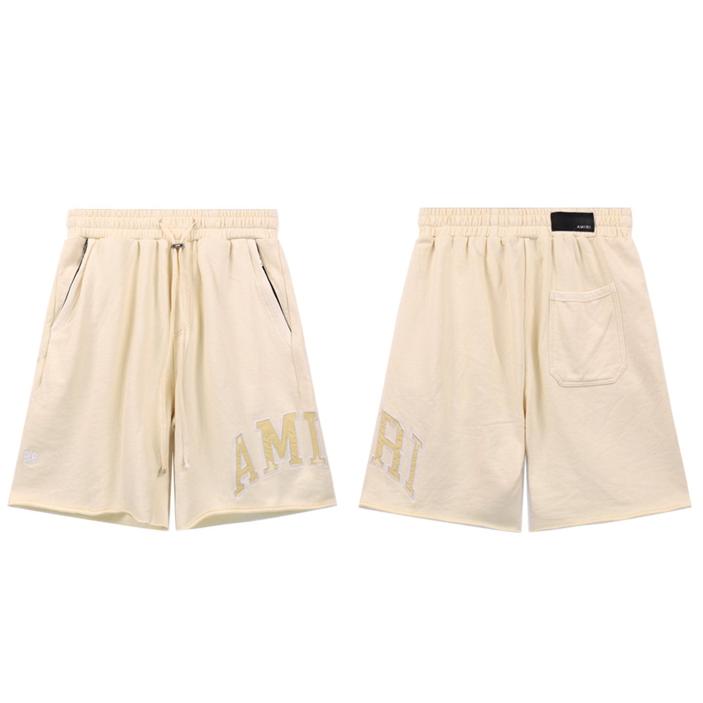 AMIRI Vintage Collegiate Graphic Shorts — front