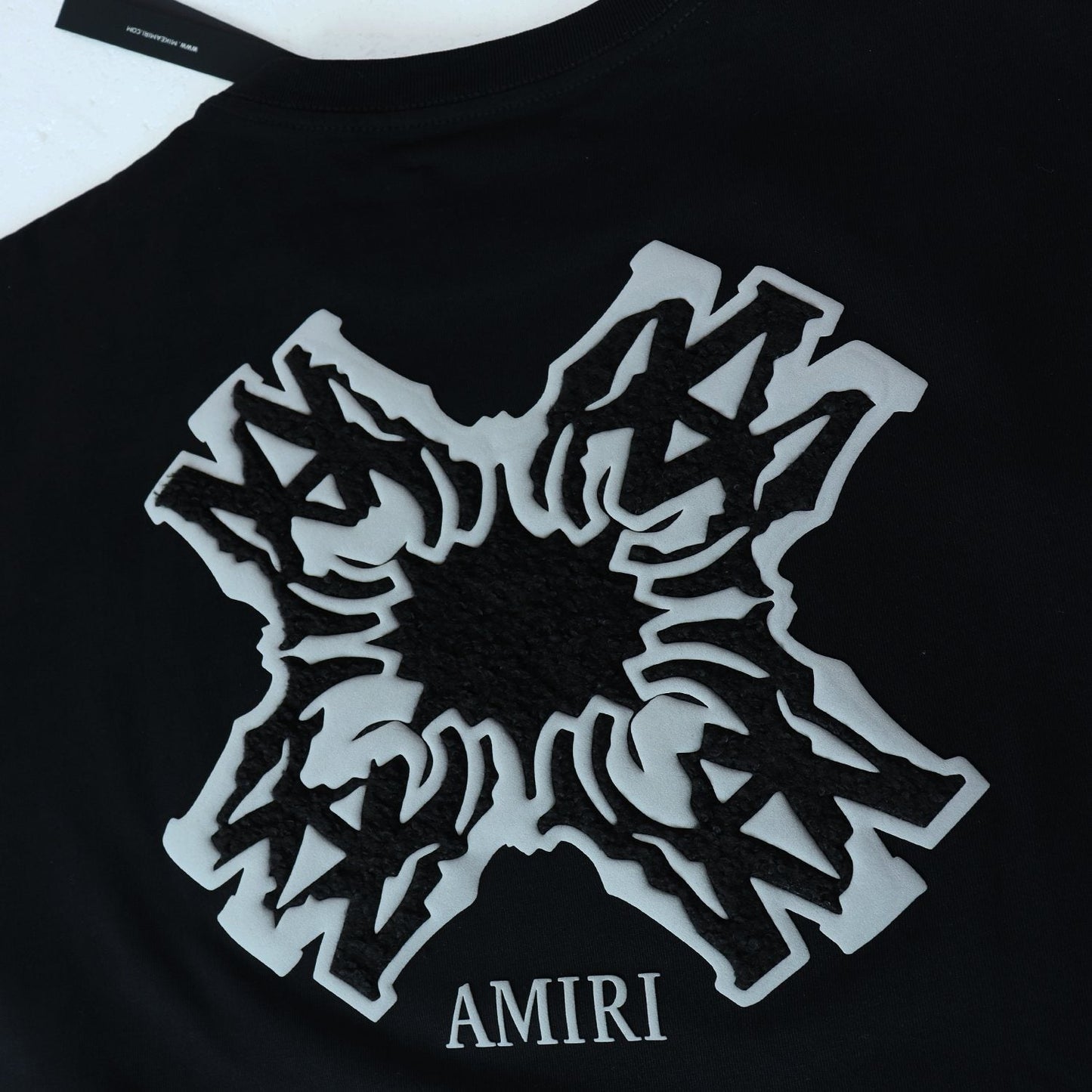 AMIRI Ice Blue Flame Graphic Short-Sleeve Set — detail