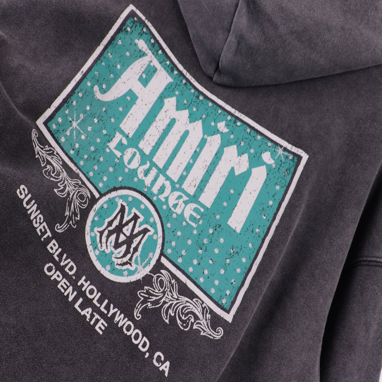 AMIRI Vintage Crystal Lounge Graphic Hoodie — back