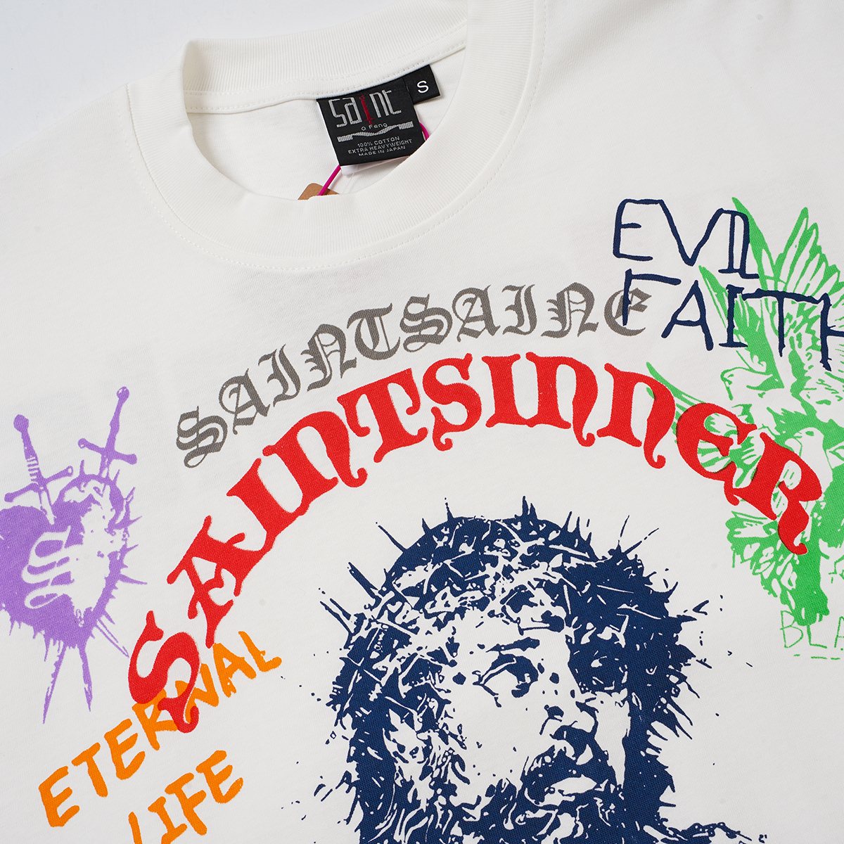 SAINT Multicolor Athletics Graphic T-Shirt — detail