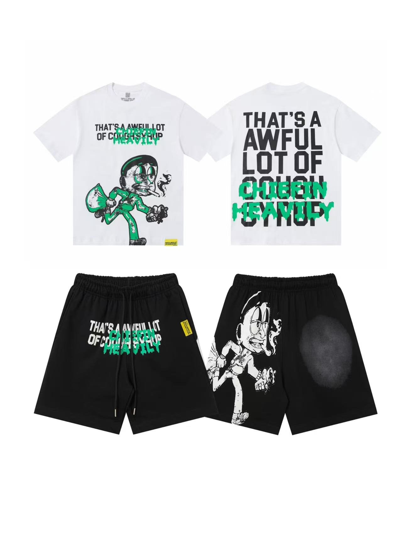 THAT'S A AWFUL LOT OF COUGH SYRUP Graphic Short-Sleeve Set — front