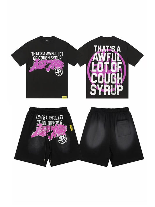 THAT'S A AWFUL LOT OF COUGH SYRUP Graphic T-Shirt & Shorts Set — hero