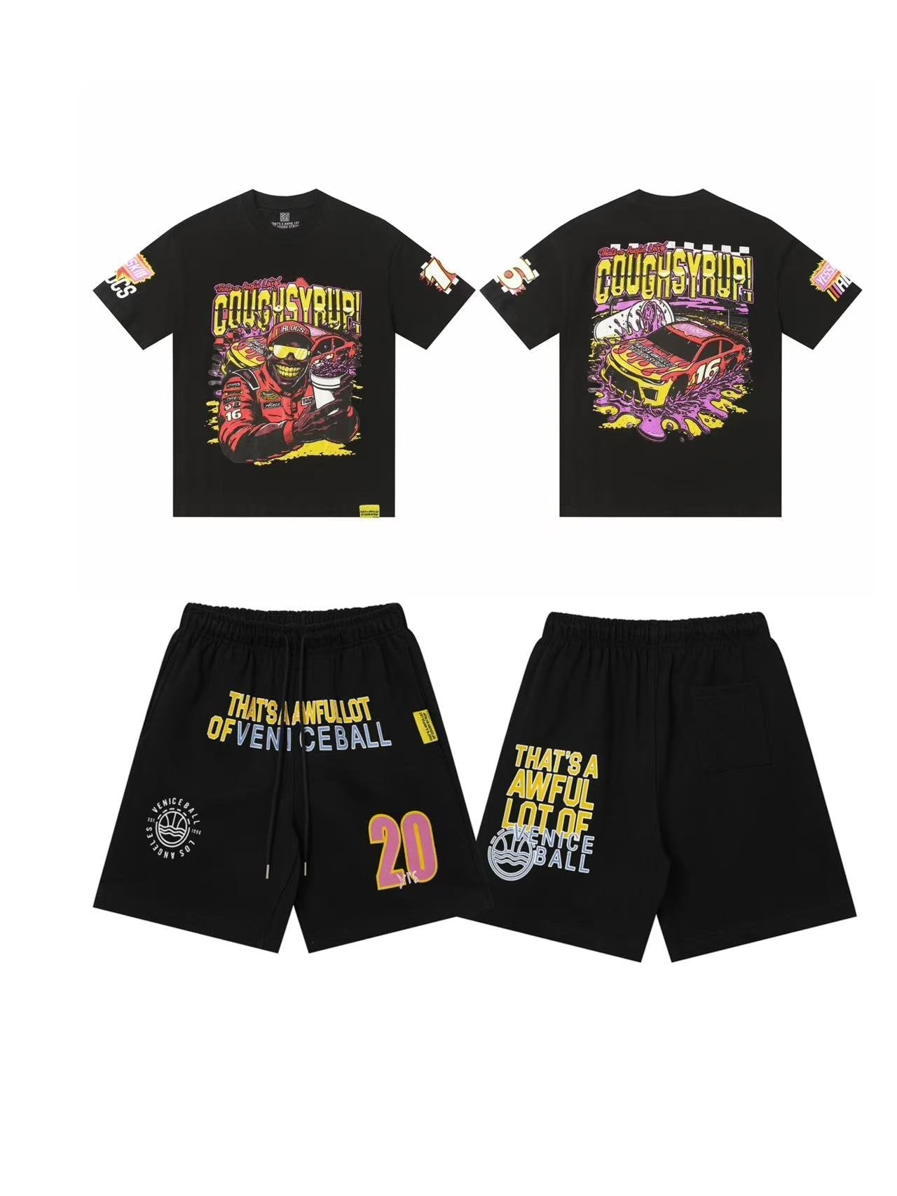 THAT'S A AWFUL LOT OF COUGH SYRUP Racing Graphic Short-Sleeve Set — hero