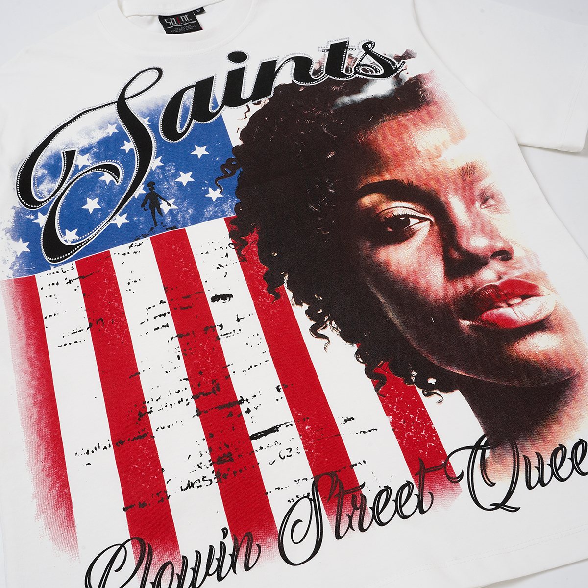 SAINT Glowing Street Queen Graphic T-Shirt — detail