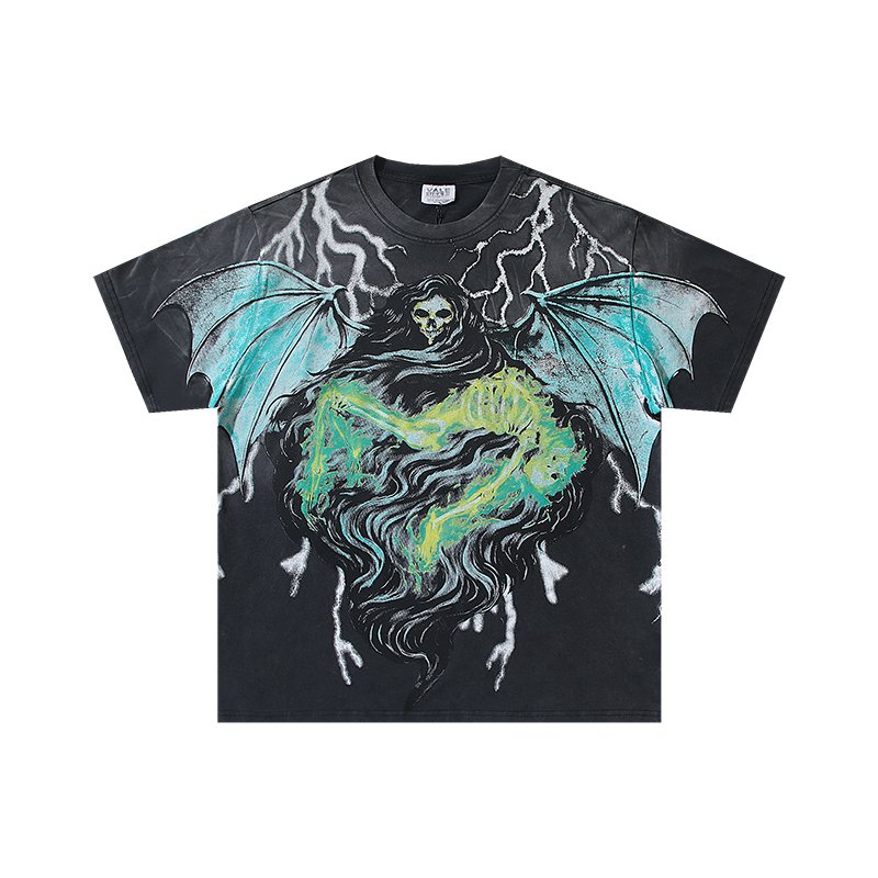 VALE USA Grim Reaper Graphic T-Shirt - Charcoal Black — hero