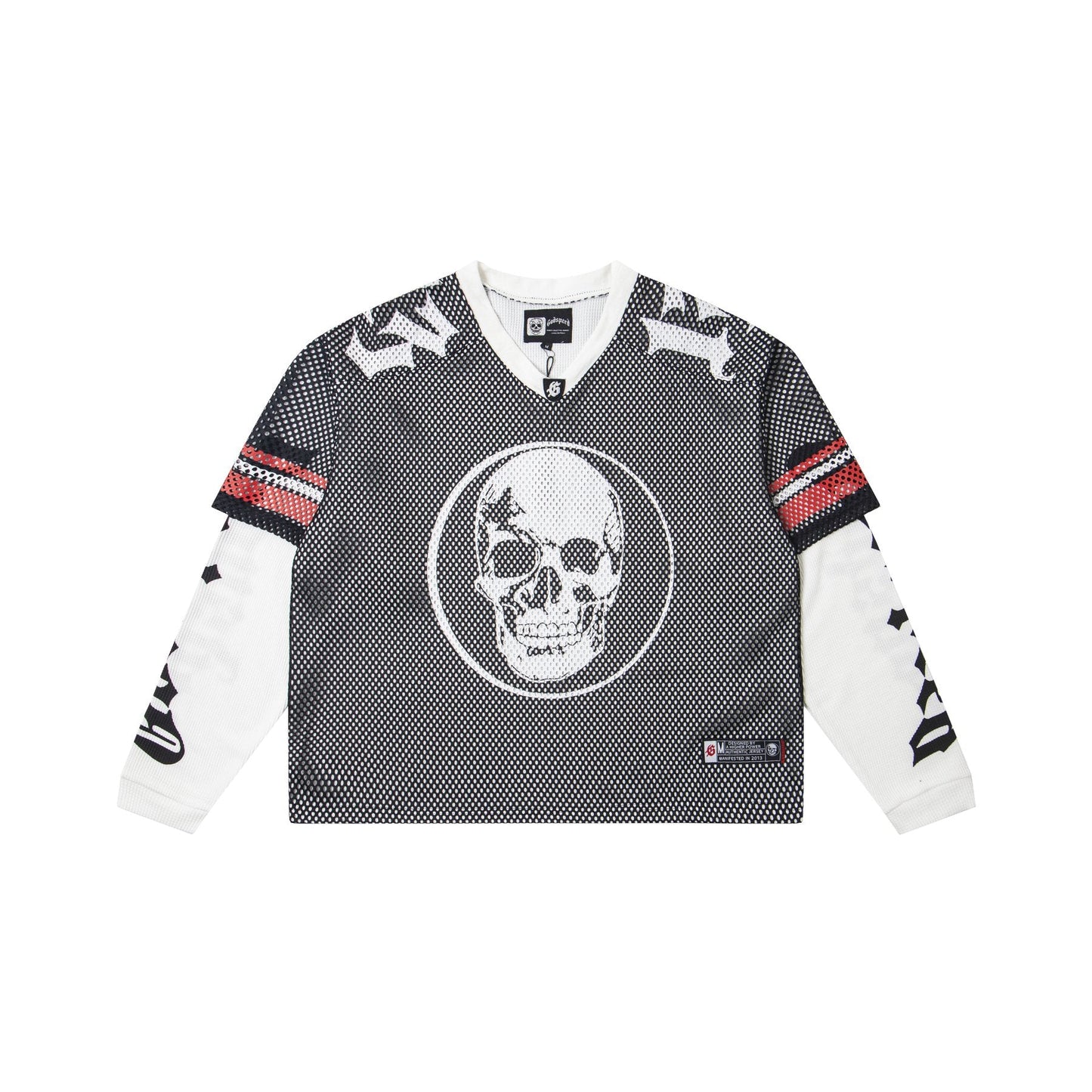 Godspeed Skull K-Back Mesh Long-Sleeve T-Shirt — front