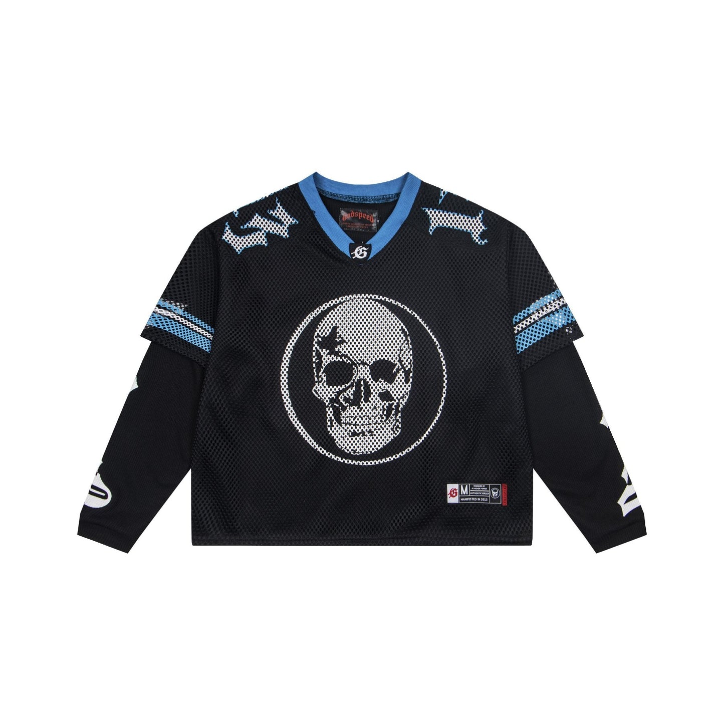 Godspeed Skull Mesh Jersey Long-Sleeve T-Shirt — front
