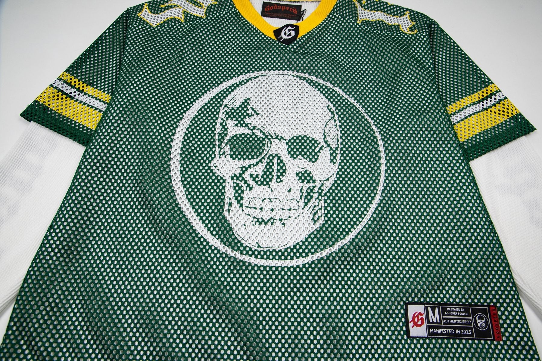 Godspeed Skull Mesh Jersey Long-Sleeve T-Shirt — detail