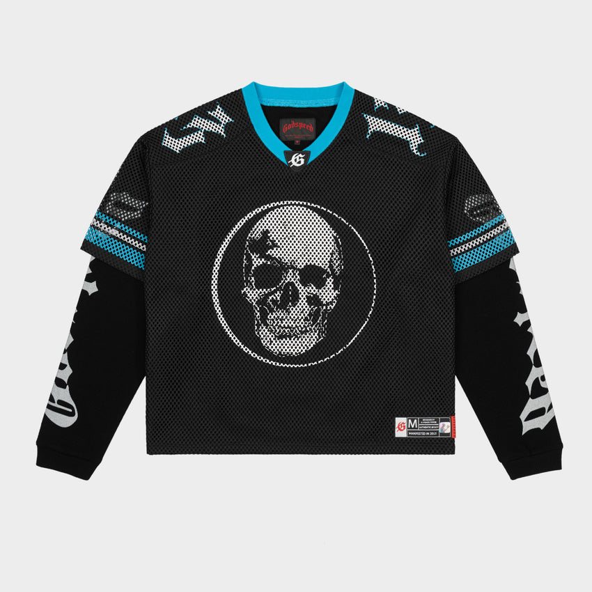Godspeed Skull Mesh Jersey Long-Sleeve T-Shirt — front