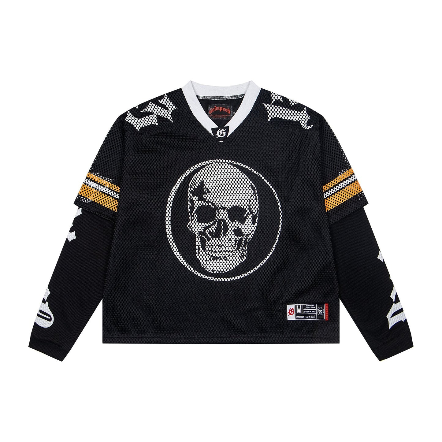 Godspeed Skull Mesh Jersey Long-Sleeve T-Shirt — front