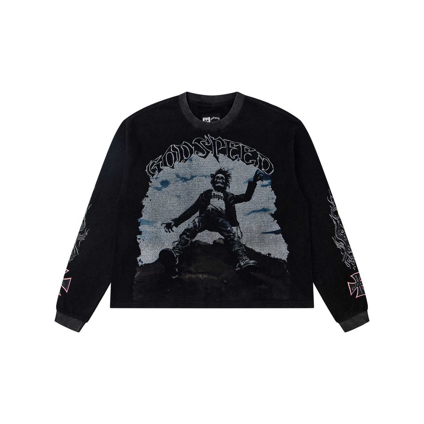 Godspeed E Pluribus Unum Graphic Long-Sleeve T-Shirt — front