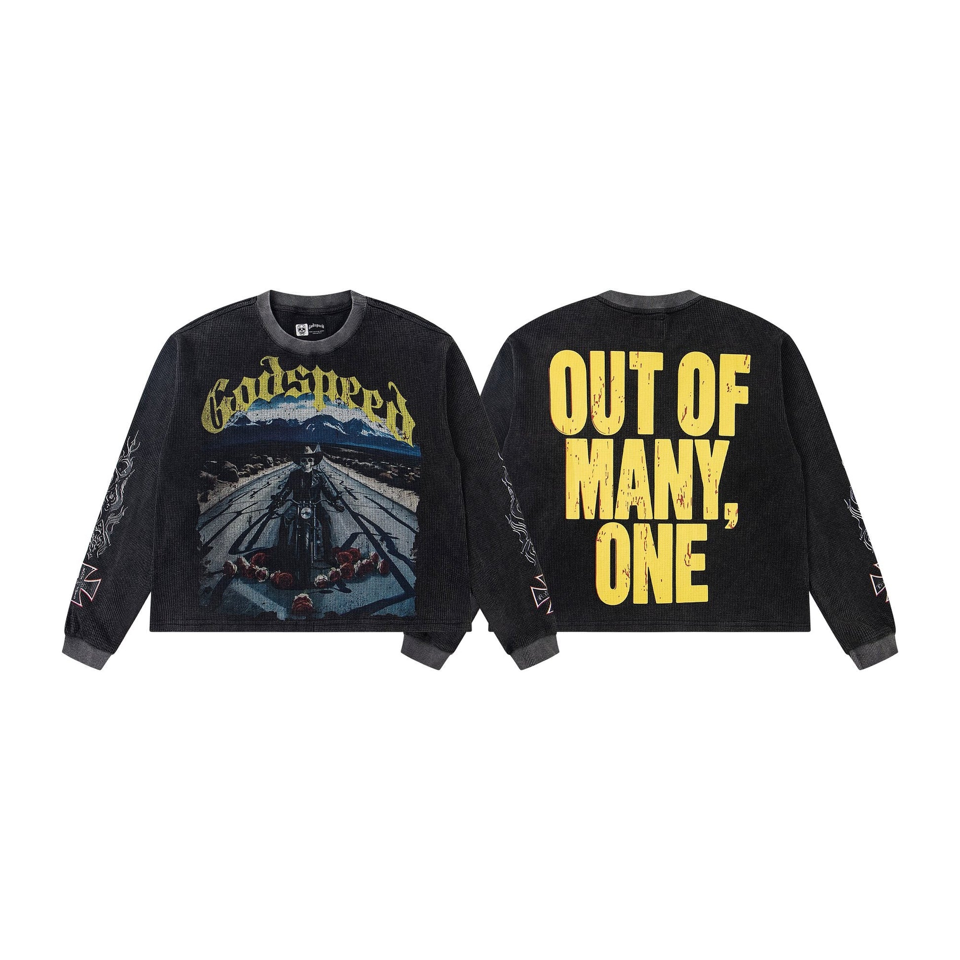 Godspeed Out of Many One Graphic Long-Sleeve T-Shirt — hero