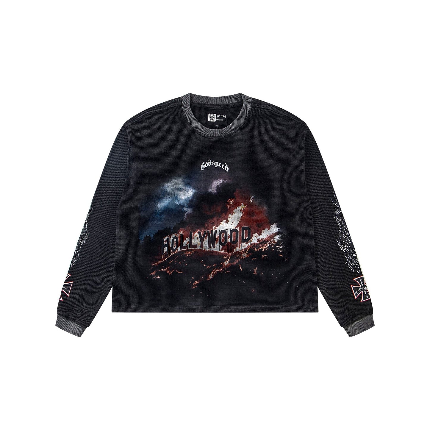 Godspeed Hollywood Graphic Waffle Long-Sleeve T-Shirt — front