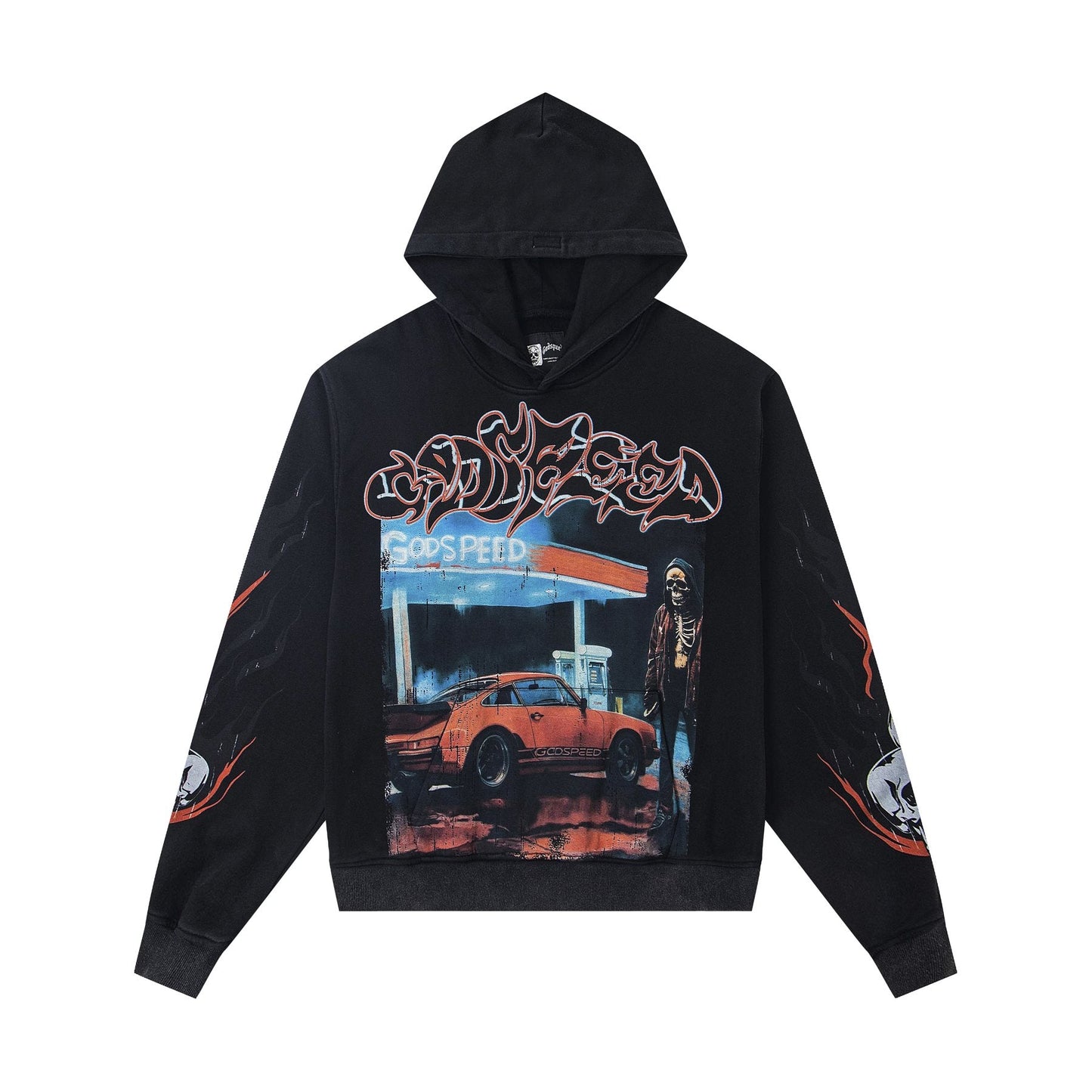 Godspeed Out of Many One Car Graphic Hoodie — front