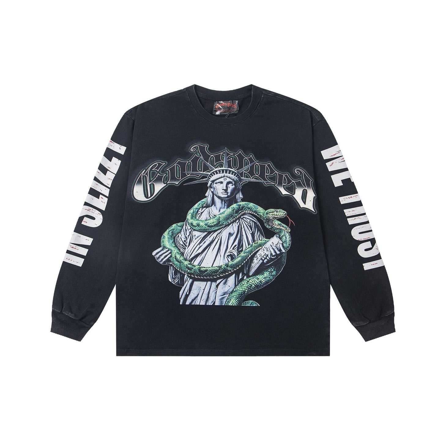 Godspeed Top 5 Slizzy Statue Snake Long-Sleeve T-Shirt — front