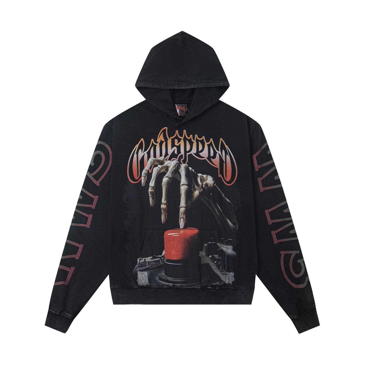 Godspeed Skeleton Hand Graphic Hoodie — front