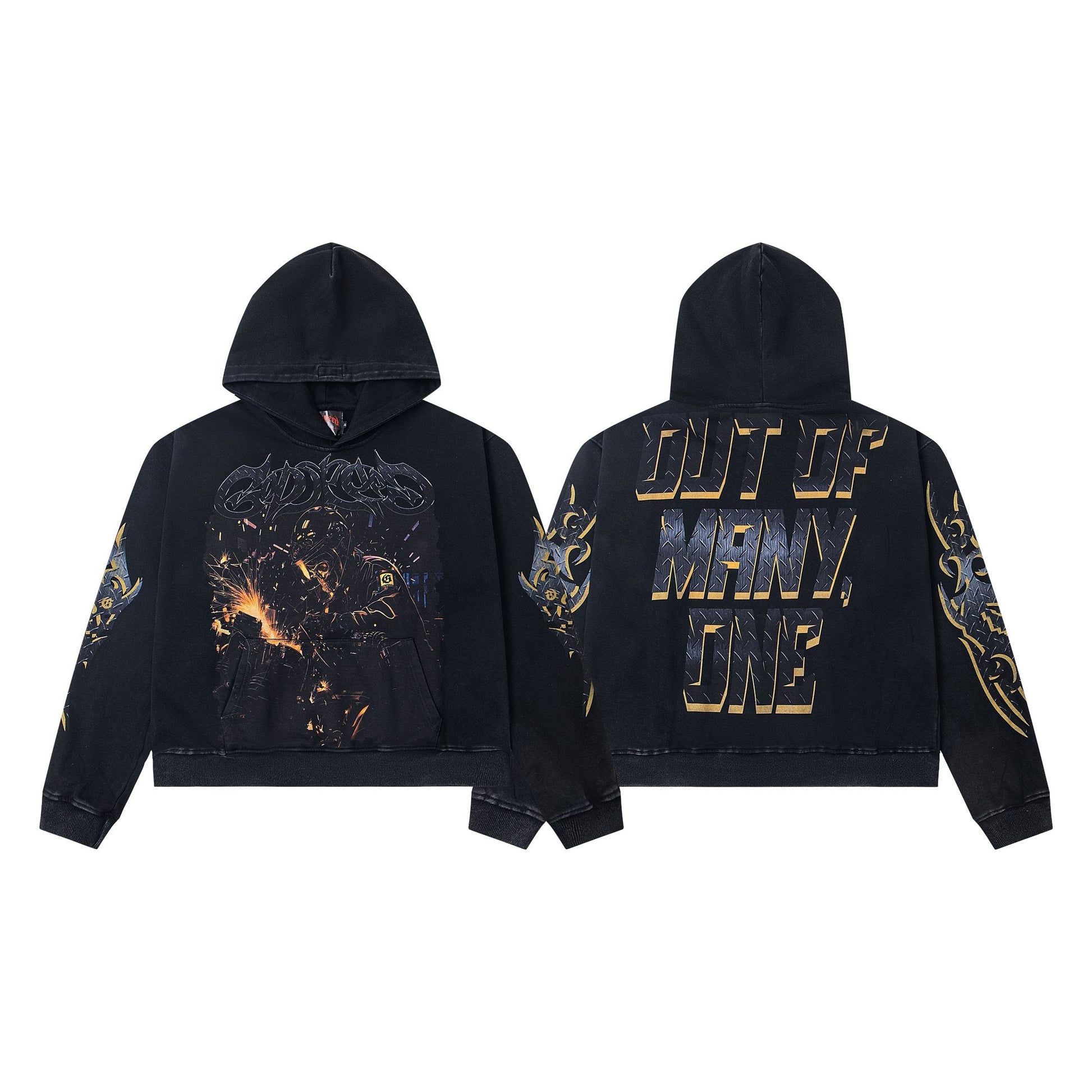 Godspeed Out of Many One Graphic Hoodie — hero