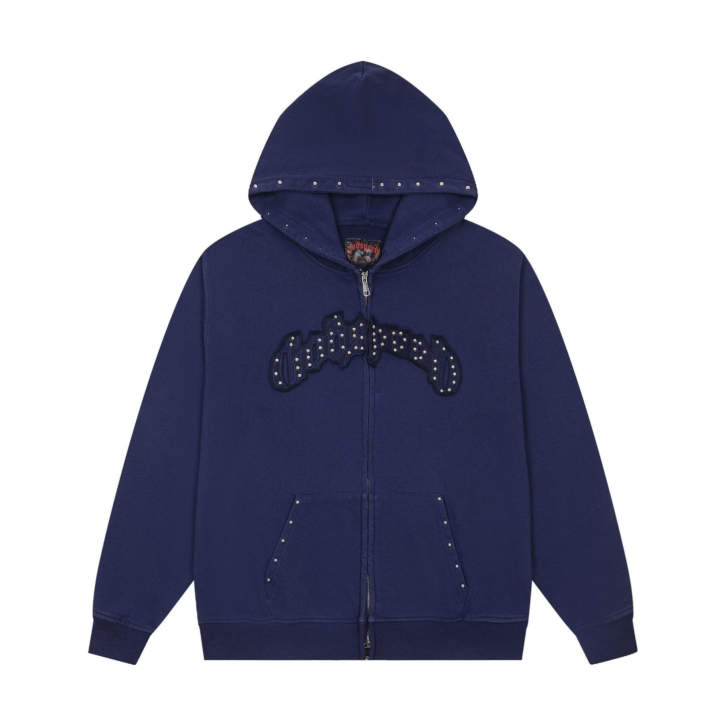 Godspeed Rhinestone-Style Zip Hoodie — front
