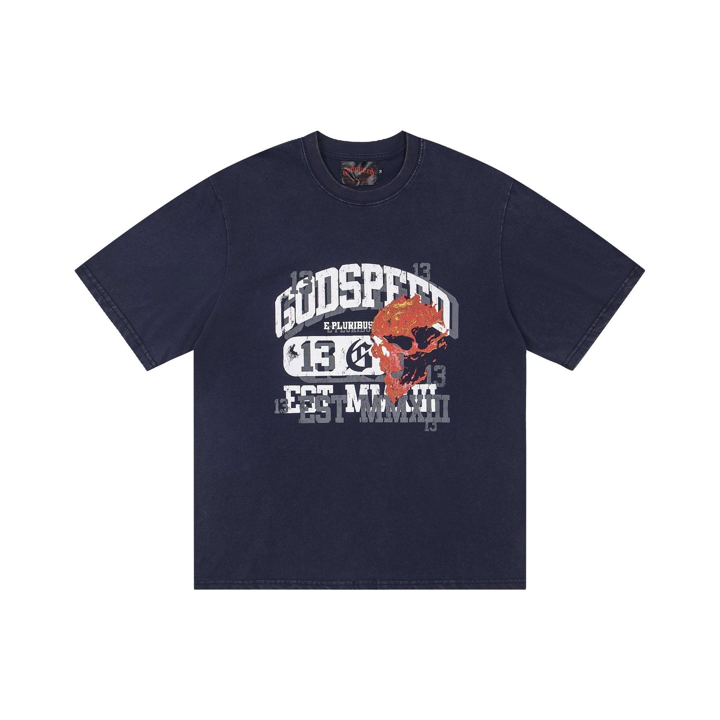 Godspeed Skull & 13 Graphic Short-Sleeve T-Shirt — front