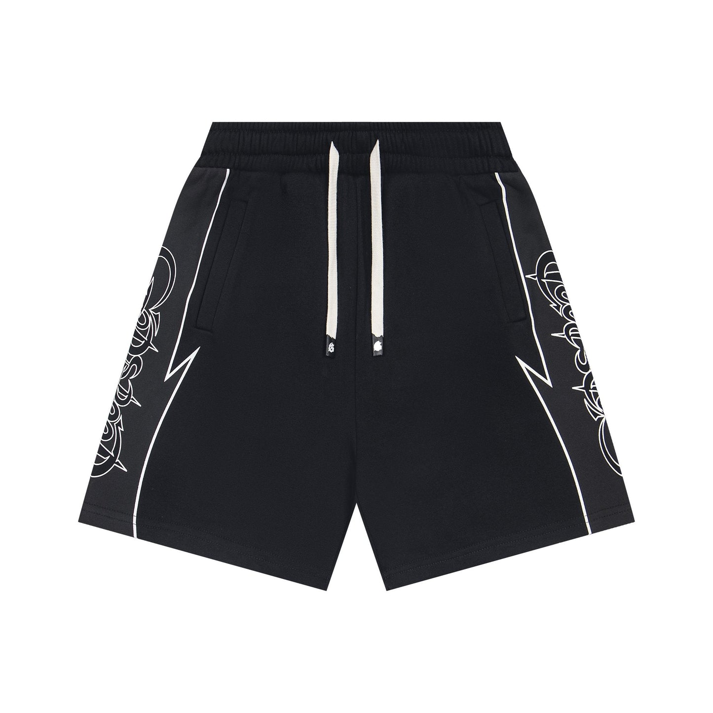 Godspeed Printed Side-Panel Drawstring Shorts — hero