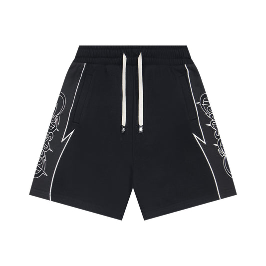Godspeed Printed Side-Panel Drawstring Shorts — hero