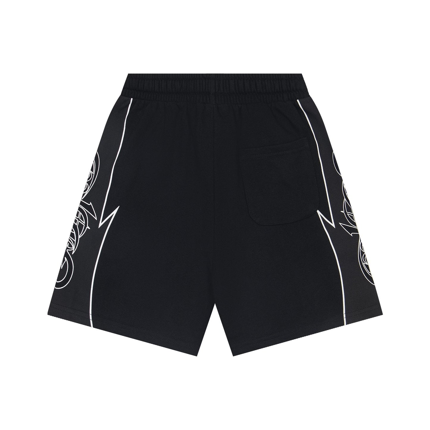 Godspeed Printed Side-Panel Drawstring Shorts — back