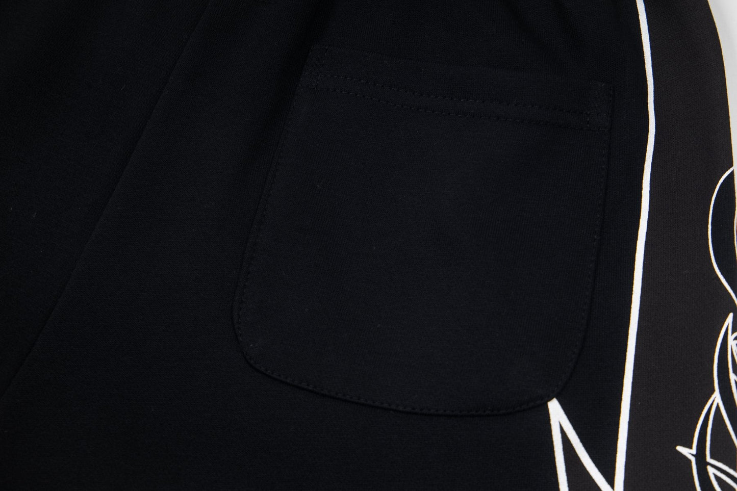 Godspeed Printed Side-Panel Drawstring Shorts — detail