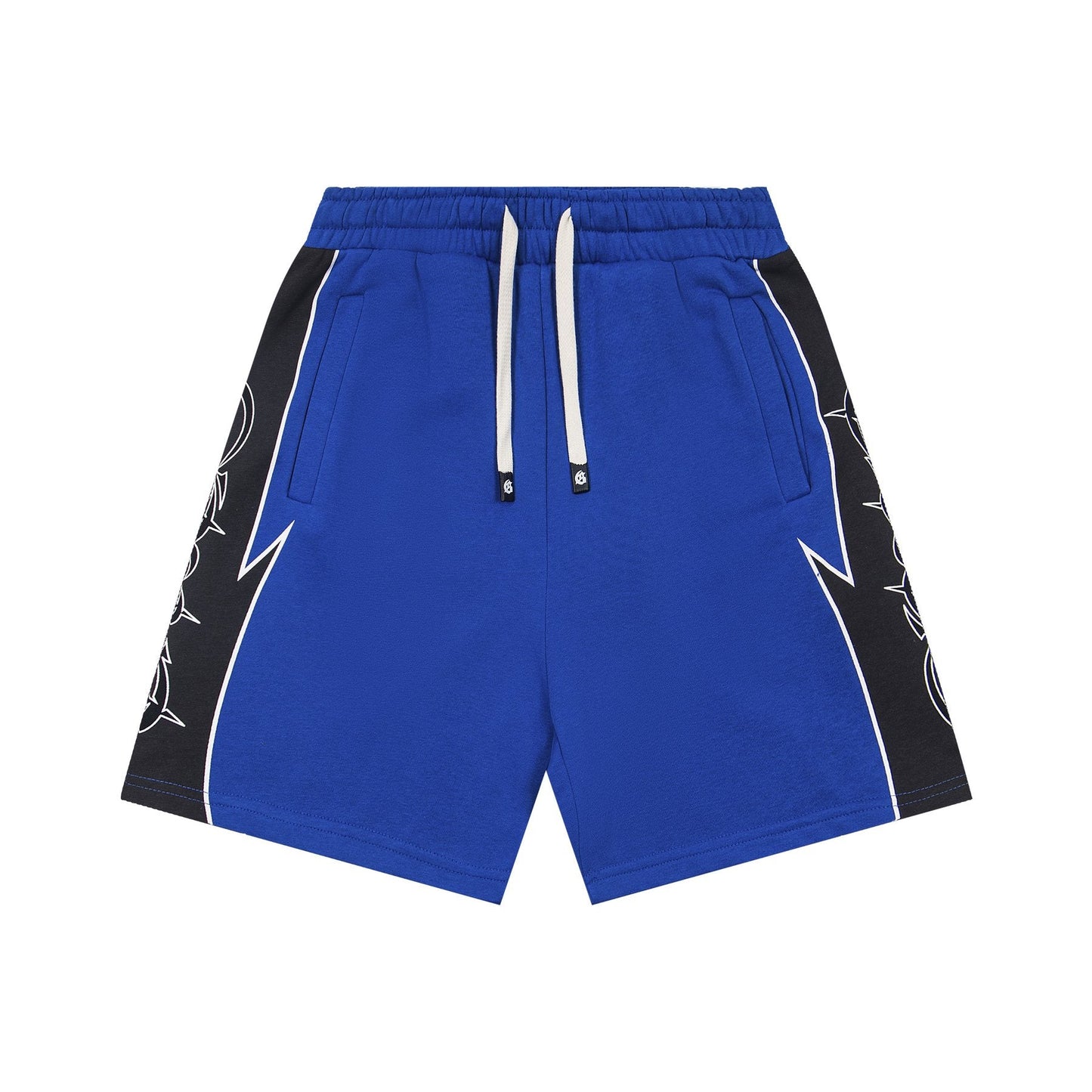 Godspeed Printed Side-Panel Drawstring Shorts — front