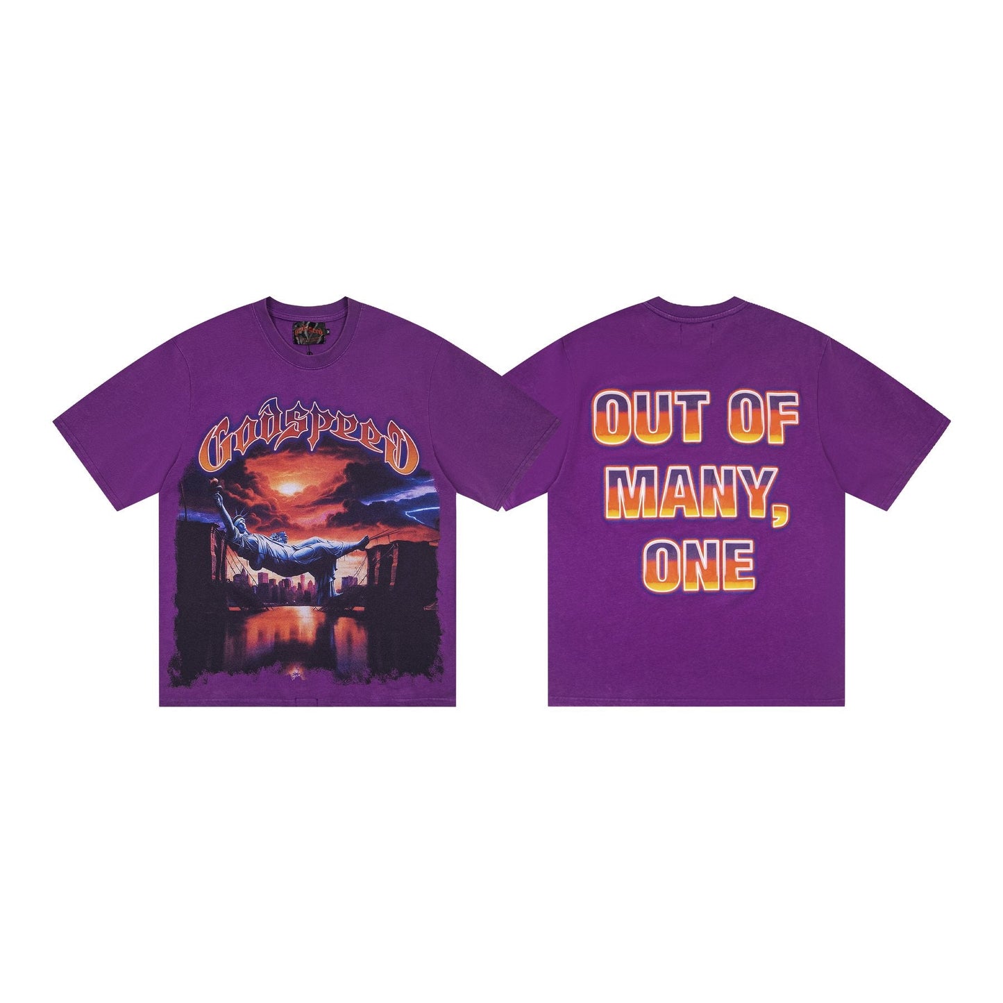 Godspeed Out of Many One Short-Sleeve Graphic T-Shirt — front