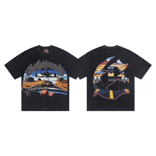 Godspeed Car & Dice Graphic T-Shirt — hero