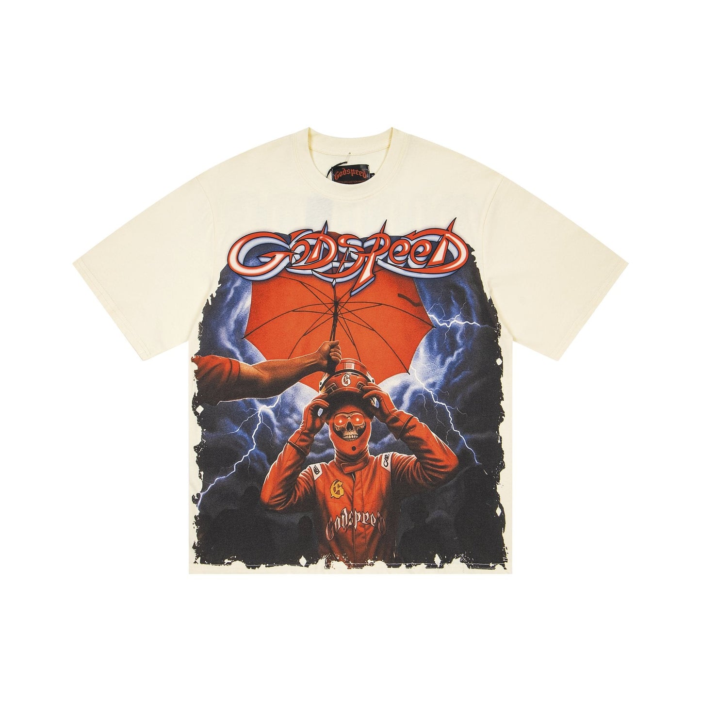 Godspeed Baseball Umbrella Graphic T-Shirt — front