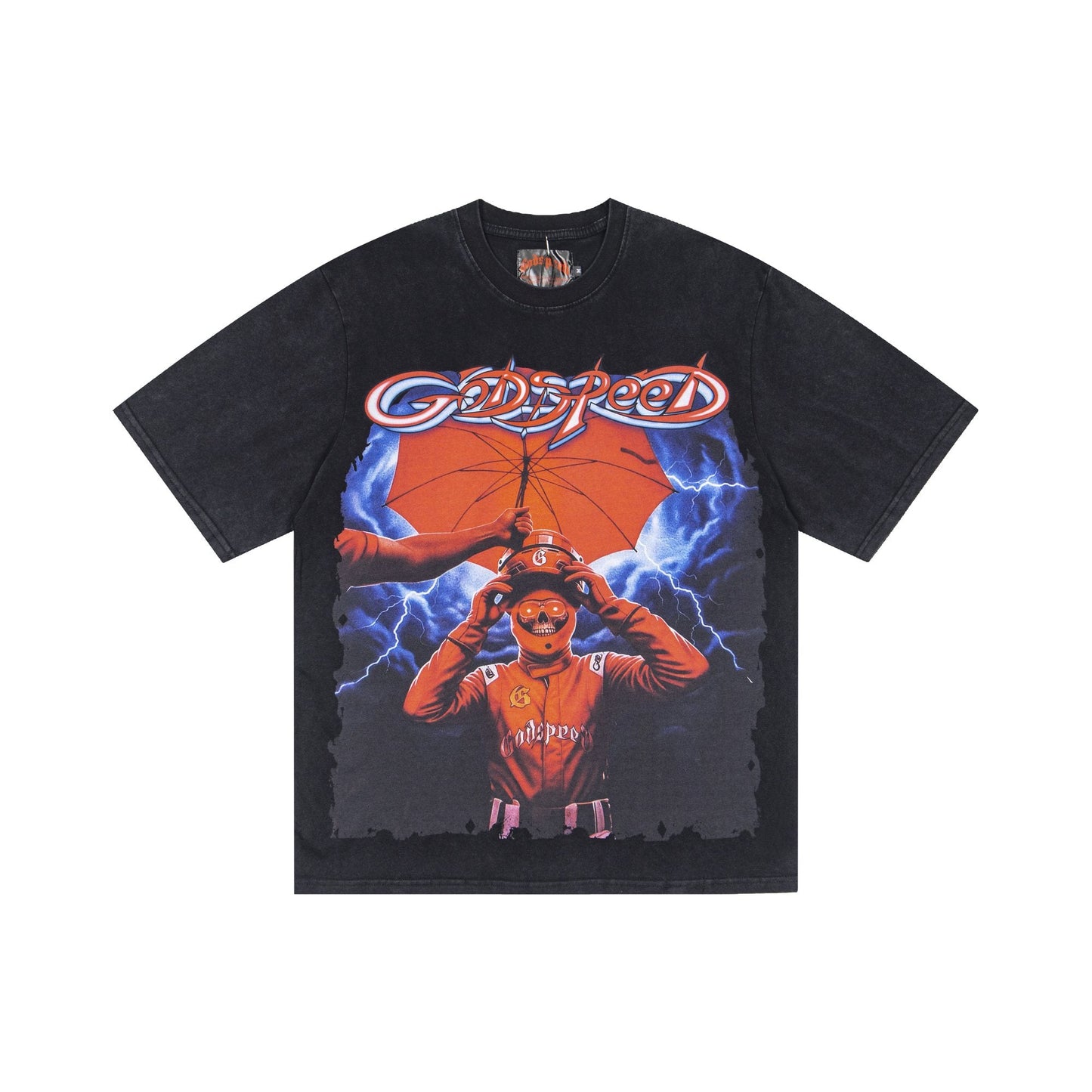 Godspeed Baseball Umbrella Graphic T-Shirt — hero