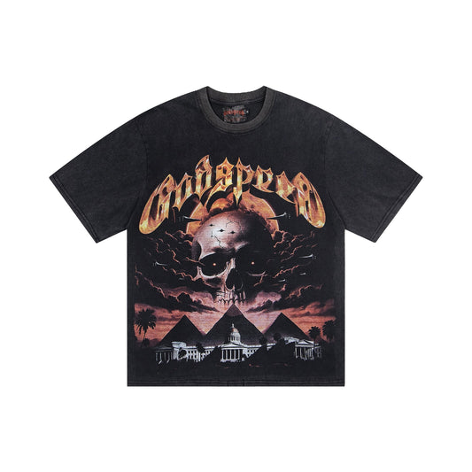 Godspeed Skull Graphic Washed T-Shirt — hero
